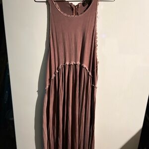 POL Dusty Rose Sleeveless Midi Dress